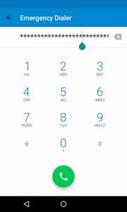 copy and paste asterisks in emergency dialer