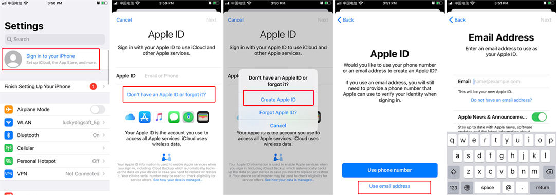 Create New Apple ID