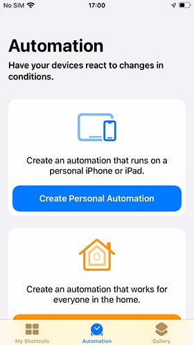 create personal automation