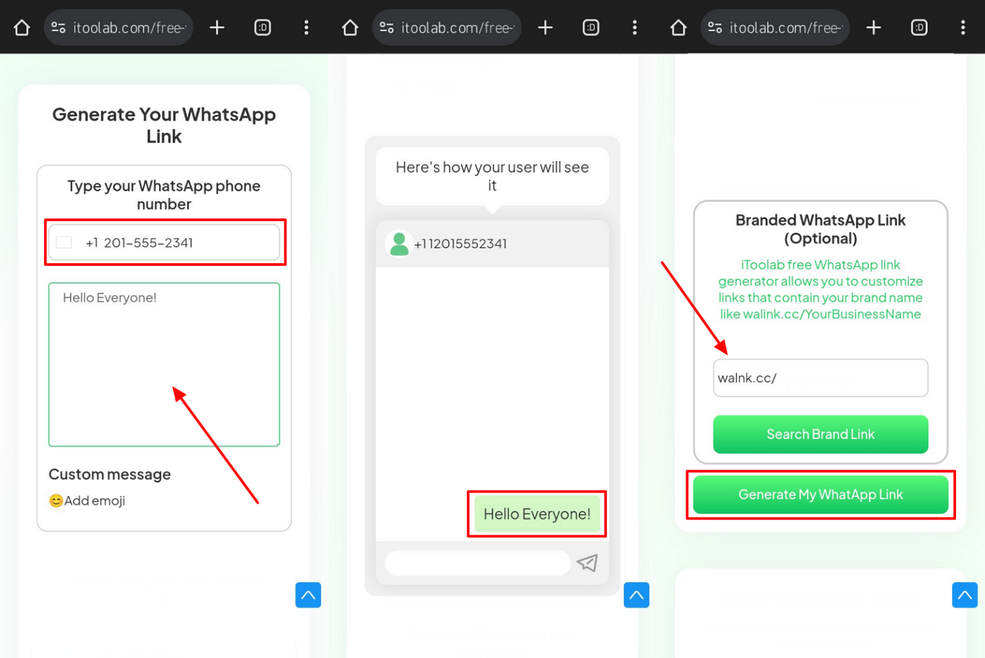 create whatsapp link