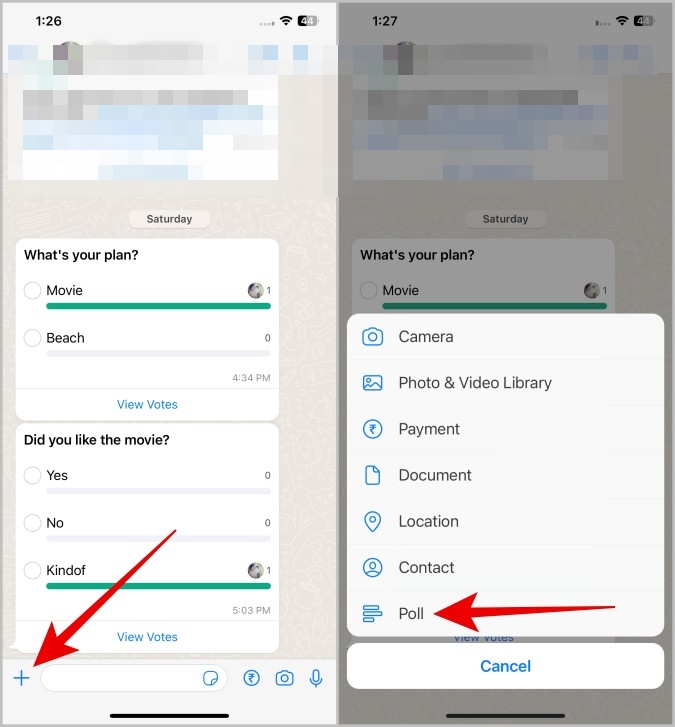 comment organiser un vote dans whatsapp