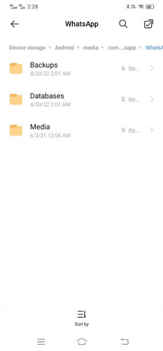 how to restore whatsapp backup from internal storage via older backup backup