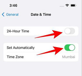 check time and date settings