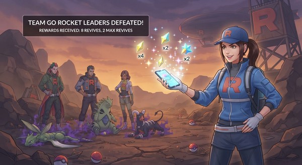 defeat team go rocket leaders