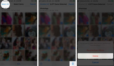 delete photos whatsapp album