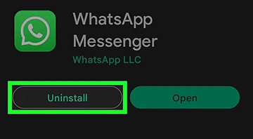 uninstall whatsapp application