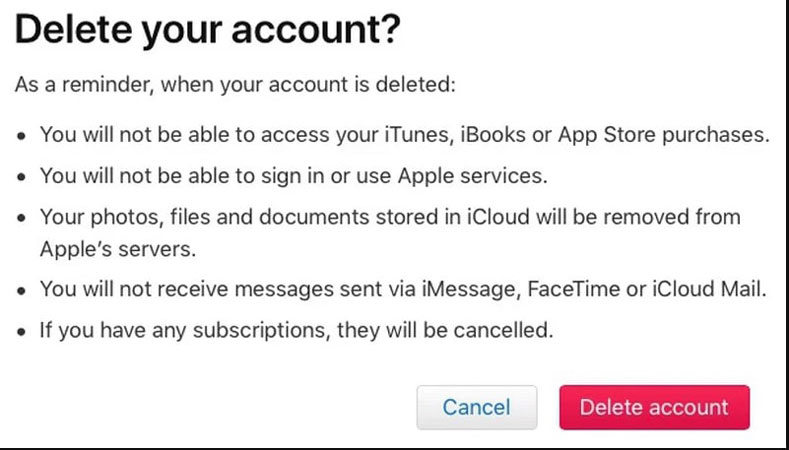 how to deactivate apple id account