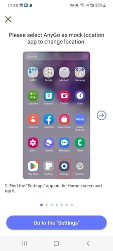 enable developer mode anygo location faker