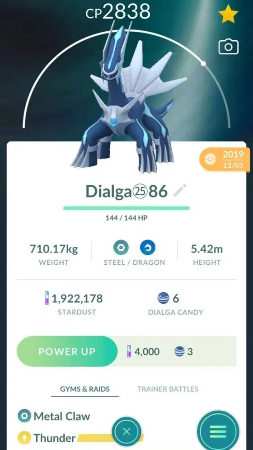 dialga pokemon go