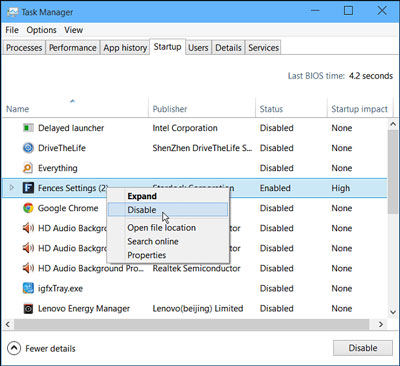 disable all automatic applications