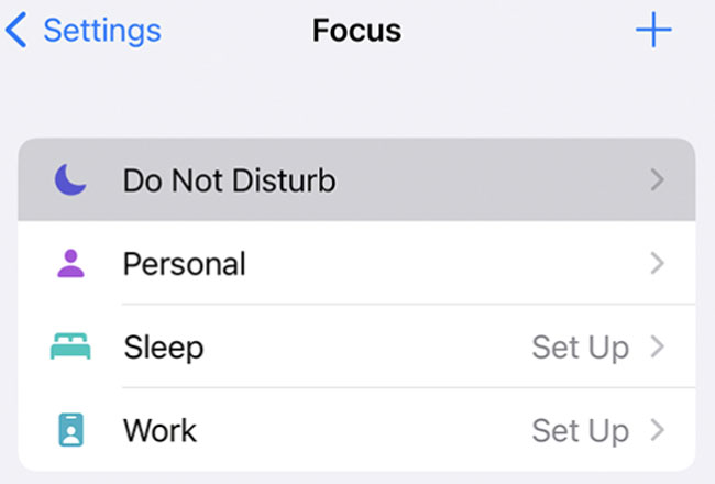 disable dont disturb mode ios17