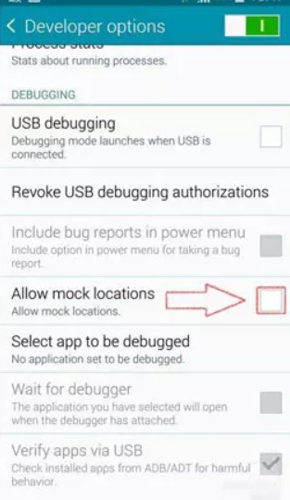 disable mock location on samsung
