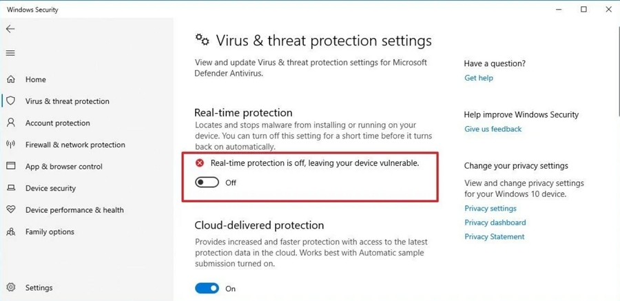  Disable the Antivirus Software