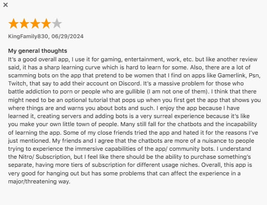 positive comments for discord