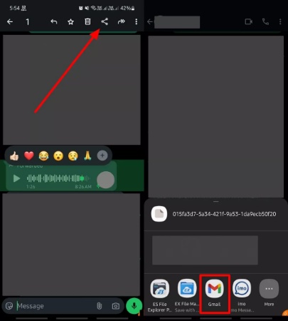 share on email amdroid