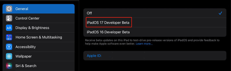 download ipados 17 beta
