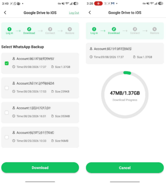 download whatsapp backed up data