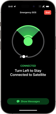 emergency sos via satellite