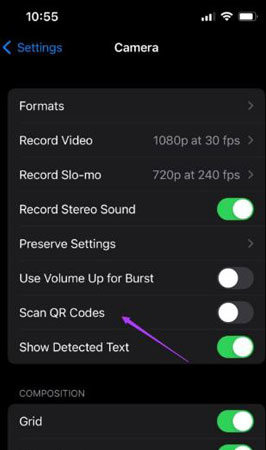 why is qr code not working on my iphone