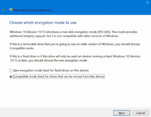encrypt usb drive windows 10