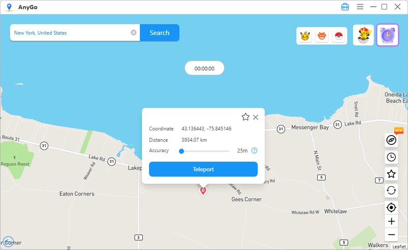 enter target location anygo