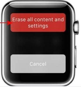 apple watch erase all content and settings