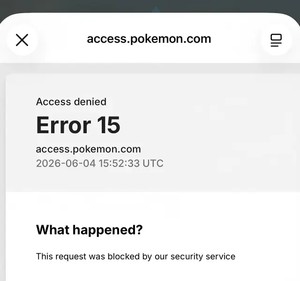 error 15 pokemon go