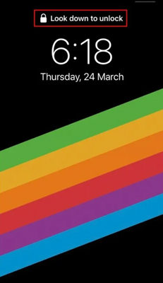 Look down at your phone while unlocking it to fix Face ID with mask not working
