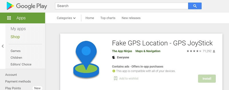 fake gps location android
