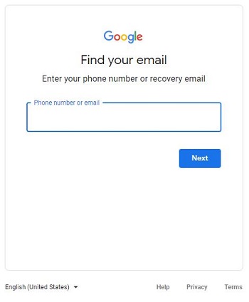 find your Google account