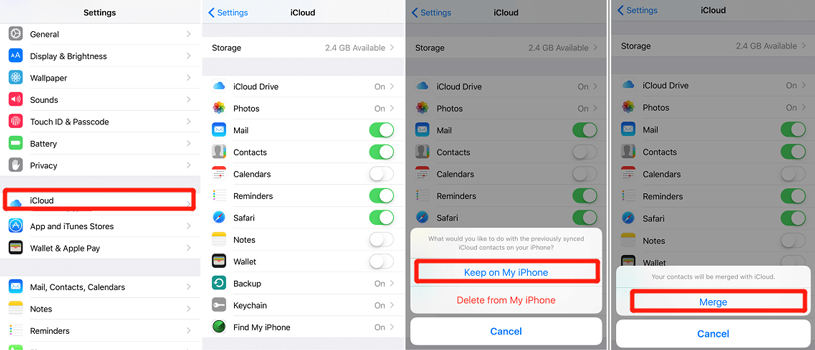 Recover Lost Contacts from iCloud to Fix iPhone Lost Contact after Update