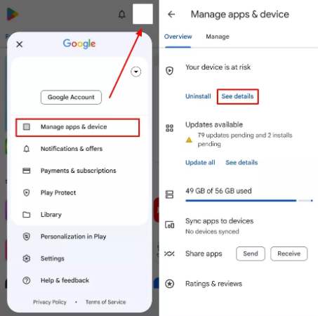 tap on see details option