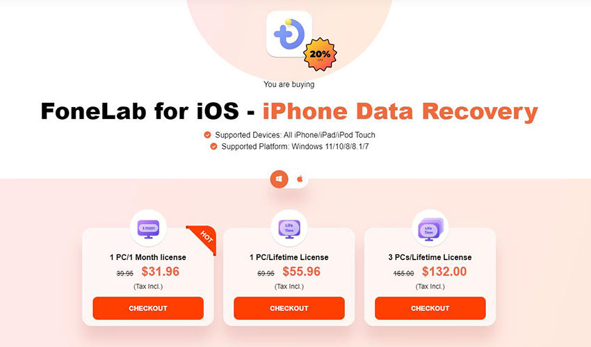 FoneLab iPhone Data Recovery 10.5.58 free instal