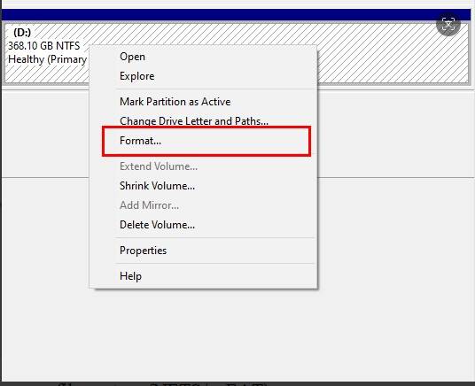 formate hard drive