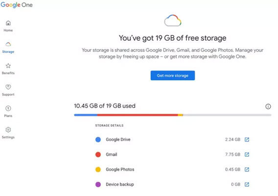 get more storage on google