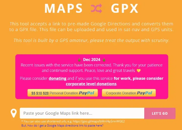Google Maps & GPX Converter