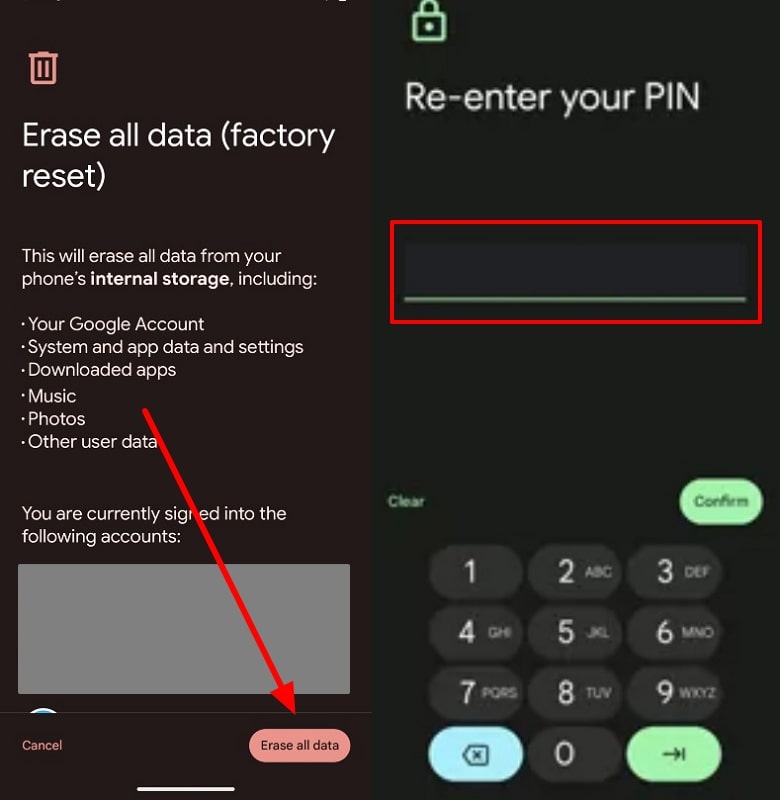 enter your pixel pin