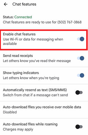 google pixel rcs settings