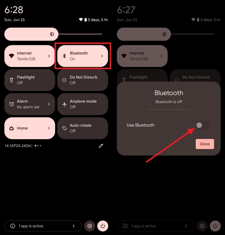 disable the bluetooth feature