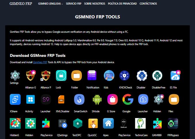 gsmneo frp tools
