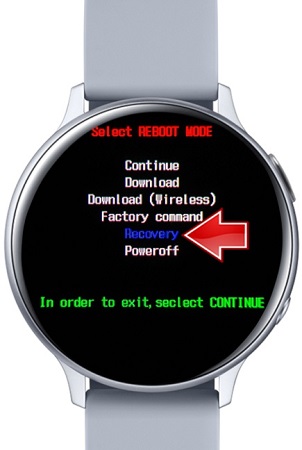 Factory reset Samsung Galaxy Smartwatch