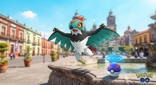Hawlucha in a Mexican plaza