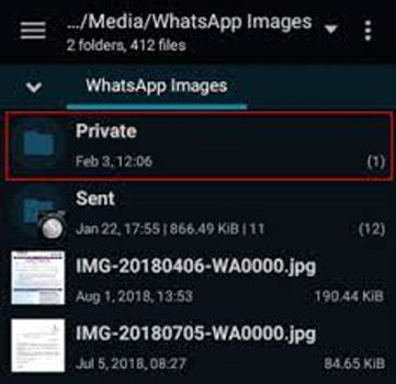 whatsapp pictures not showing in gallery hide in private folder