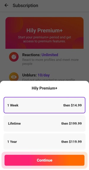 hily premium price