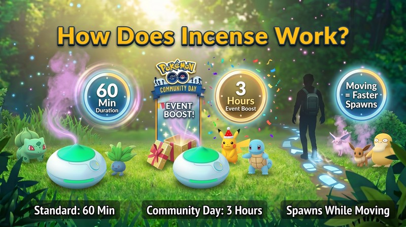 how does pokemon go incense work