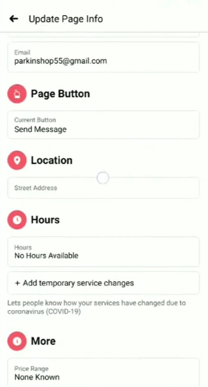 how to add location in facebook page