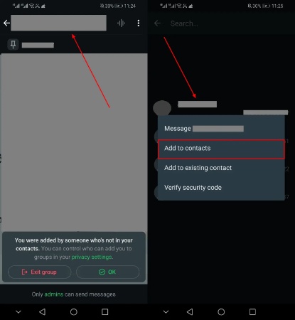 add contacts through group