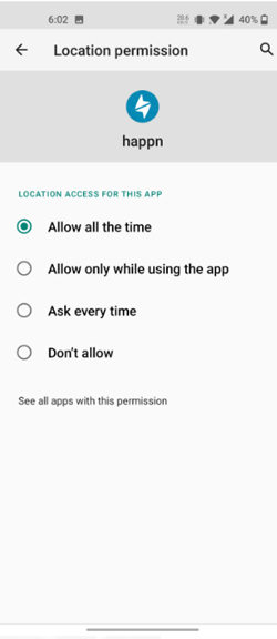 how to change location on happn