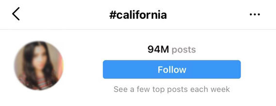 how to change location on Instagram Hashtag California