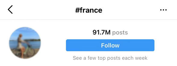 how to change location on Instagram Hashtag France